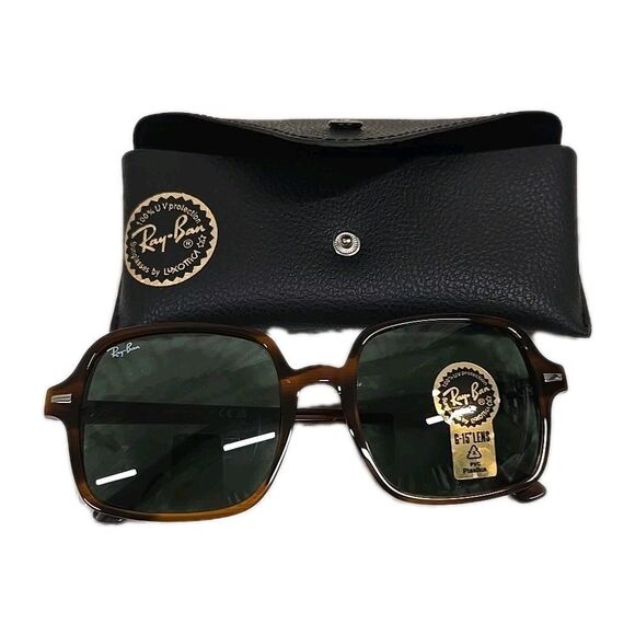 Ray Ban Sunglasses RB 1973 954/31 SQUARE II Frame Italy Striped Havana Women’s - Picture 3 of 10